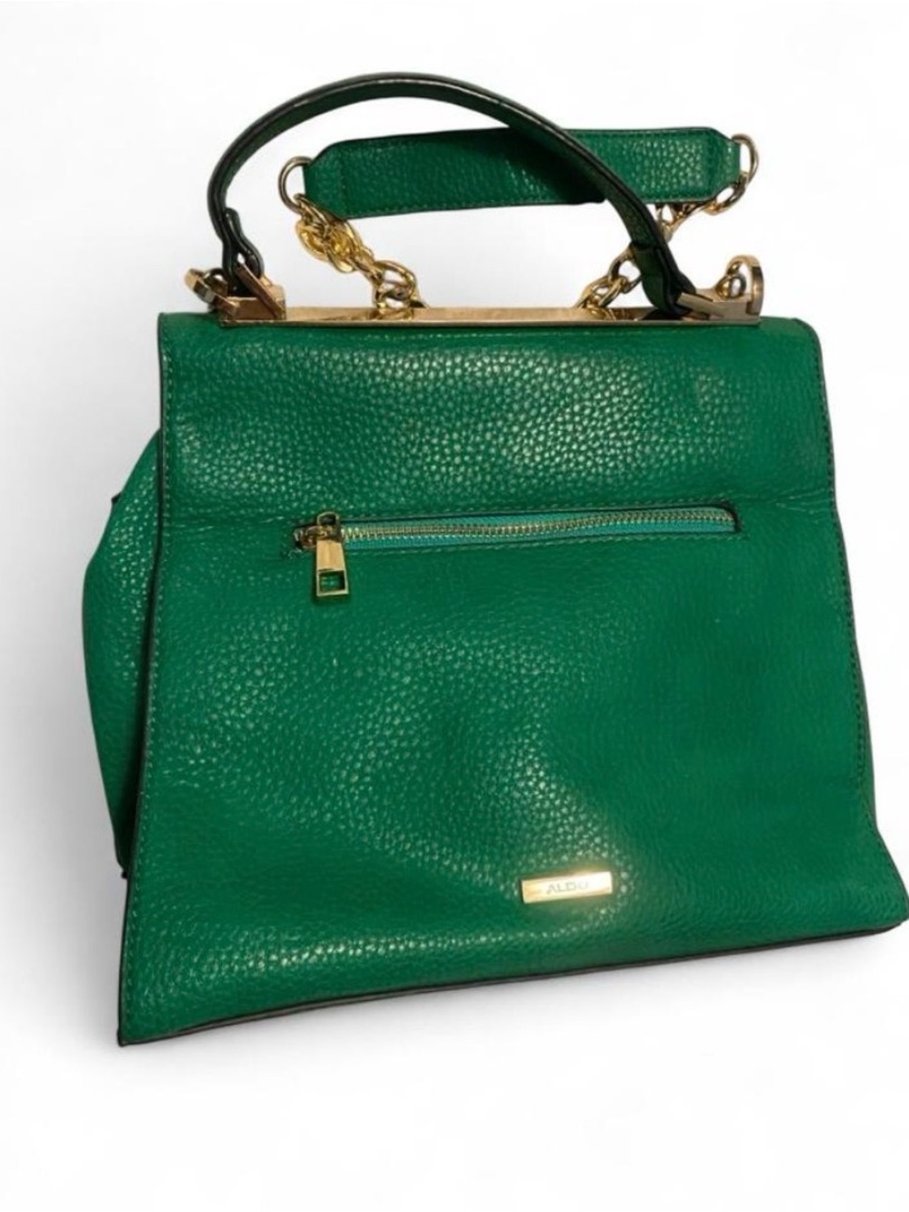 Aldo Green Embellished Patches Top-Handle Crossbody Bag - Picture 3 of 5